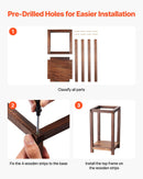 VEVOR koka kāzu laternas, 24 gab., no ciedra koka un plastmasas izgatavoti koka stila laternu svečturi, rustikāls dekoratīvs mājas centrālais akcents, ideāli piemērots kāzu galdiem, ballītēm un lauku stila interjera dekoram iekštelpās, brūnā krāsā