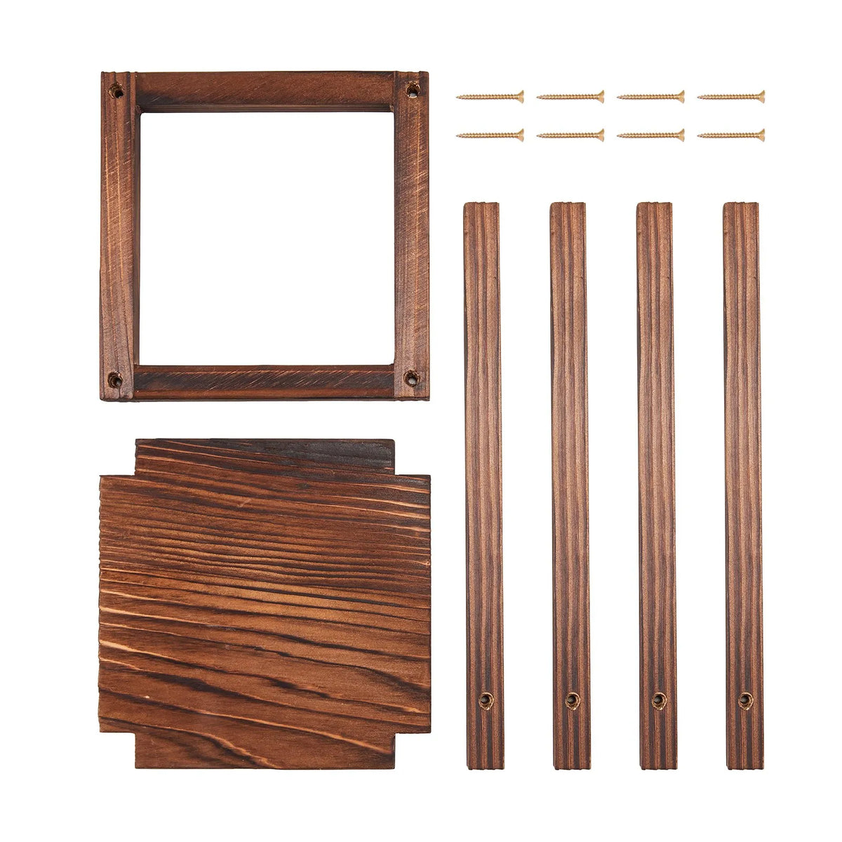VEVOR wooden wedding lanterns, 24 pack, cedar wood and plastic wooden style lantern candle holders, rustic decorative home centrepiece, ideal for wedding tables, parties and farmhouse style interior décor indoors, brown