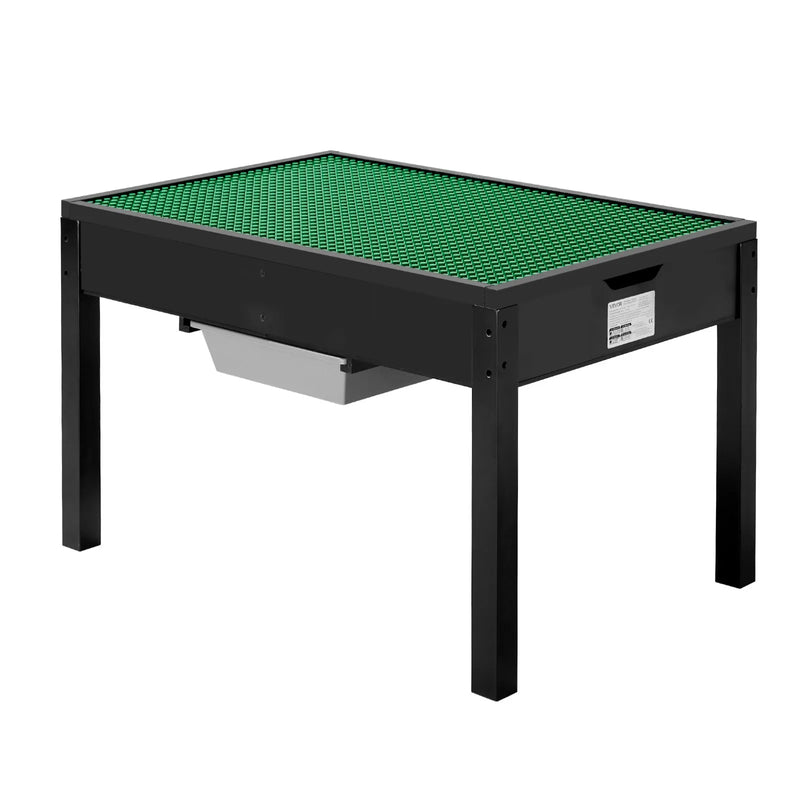 VEVOR bērnu koka aktivitāšu galds ar divpusēju virsmu, universāls rotaļu galds ar 2 uzglabāšanas kastēm, piemērots bērniem no 3 gadu vecuma, ar plašu glabāšanas vietu, melns