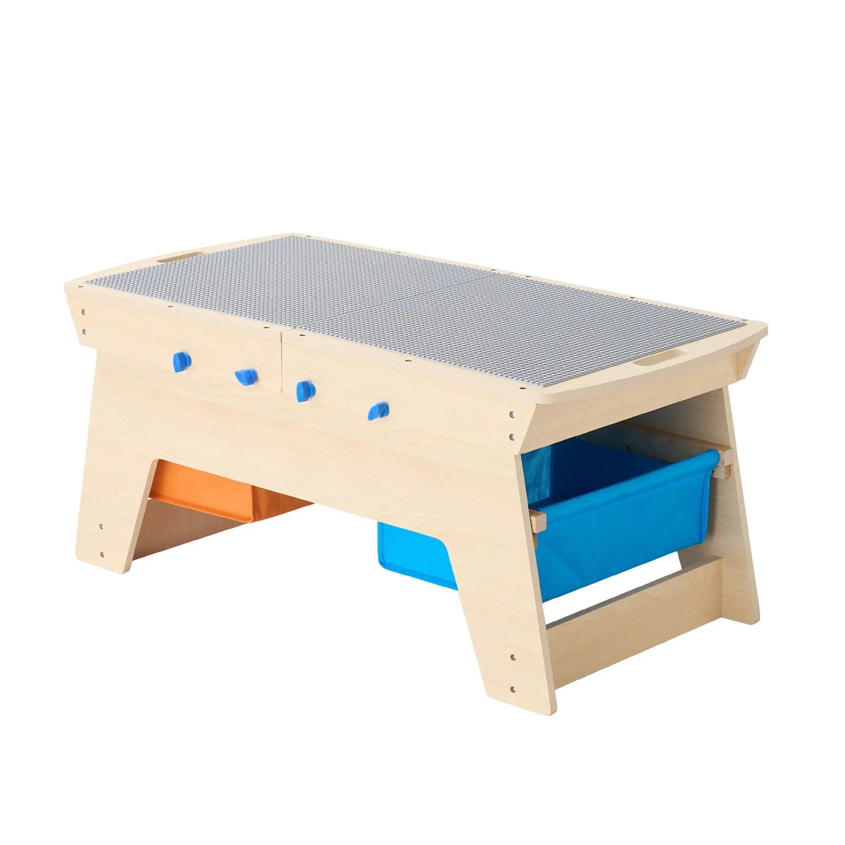 VEVOR Children's Double-Sided Wooden Activity Table with 200 Building Blocks and 3 Storage Boxes, from 3 Years