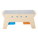 VEVOR bērnu divpusējais koka aktivitāšu galds ar 200 būvkociņiem un 3 uzglabāšanas kastēm, daudzfunkcionāls rotaļu galds bērniem no 3+ gadiem, ar lielu uzglabāšanas vietu, piemērots zēniem un meitenēm, dabīga koka krāsā