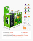 VEVOR bērnu pārtikas veikala rotaļu komplekts, koka rotaļu tirgus stends ar iepirkumu somu, bērnu lielveikala lomu spēļu komplekts ar konveijera lenti, skeneri, kases aparātu un reālistiskiem svariem, dāvana zēniem un meitenēm