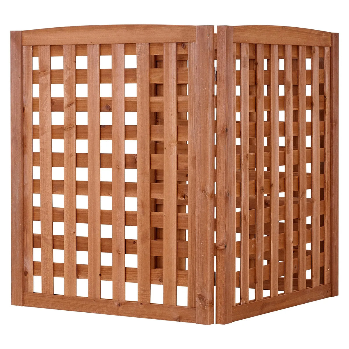 VEVOR koka privātuma žogs 810 × 960 mm, 3 paneļu masīvkoka āra aizslietnis ar regulējamu leņķi un eņģēm pastiprinātu konstrukciju, piemērots gaisa kondicioniera un atkritumu konteineru paslēpšanai dārzā - ZEMLETES.LV