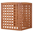 VEVOR koka privātuma žogs 810 × 960 mm, 3 paneļu masīvkoka āra aizslietnis ar regulējamu leņķi un eņģēm pastiprinātu konstrukciju, piemērots gaisa kondicioniera un atkritumu konteineru paslēpšanai dārzā - ZEMLETES.LV