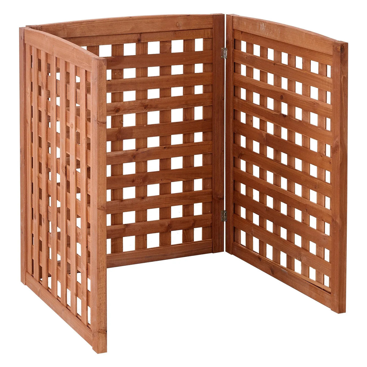VEVOR koka privātuma žogs 810 × 960 mm, 3 paneļu masīvkoka āra aizslietnis ar regulējamu leņķi un eņģēm pastiprinātu konstrukciju, piemērots gaisa kondicioniera un atkritumu konteineru paslēpšanai dārzā - ZEMLETES.LV