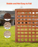 VEVOR koka privātuma žogs 810 × 960 mm, 3 paneļu masīvkoka āra aizslietnis ar regulējamu leņķi un eņģēm pastiprinātu konstrukciju, piemērots gaisa kondicioniera un atkritumu konteineru paslēpšanai dārzā - ZEMLETES.LV