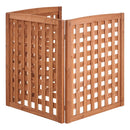 VEVOR koka privātuma žogs 810 × 960 mm, 3 paneļu masīvkoka āra aizslietnis ar regulējamu leņķi un eņģēm pastiprinātu konstrukciju, piemērots gaisa kondicioniera un atkritumu konteineru paslēpšanai dārzā - ZEMLETES.LV