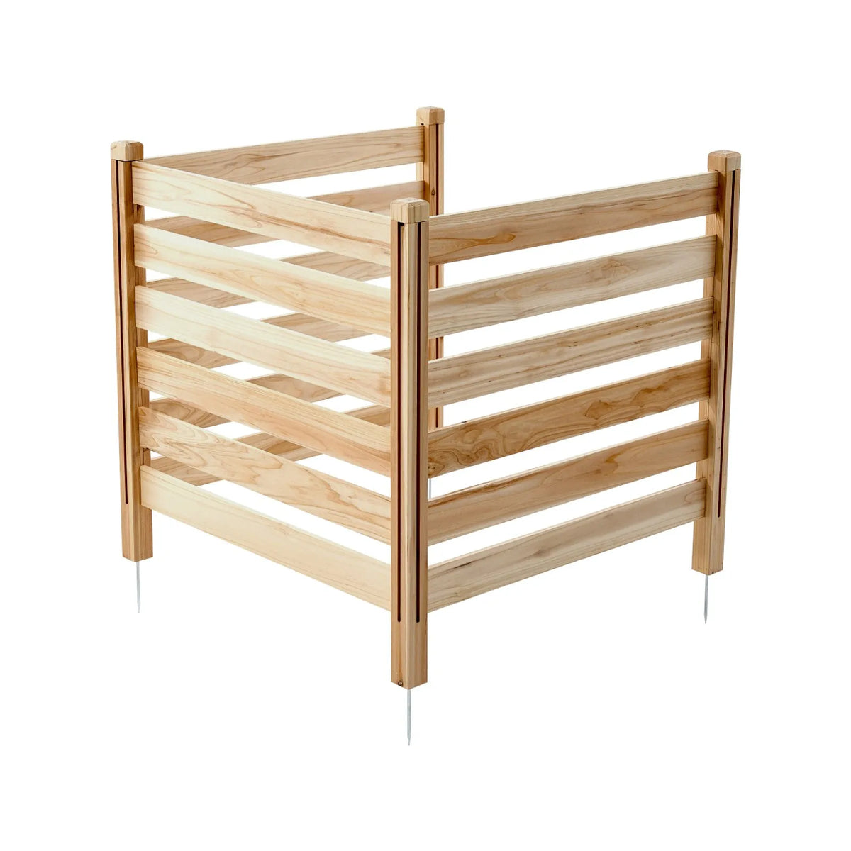 Wooden Privacy Fence, 3 Panels, Slatted, Air Conditioner Cover, 91 × 91 cm