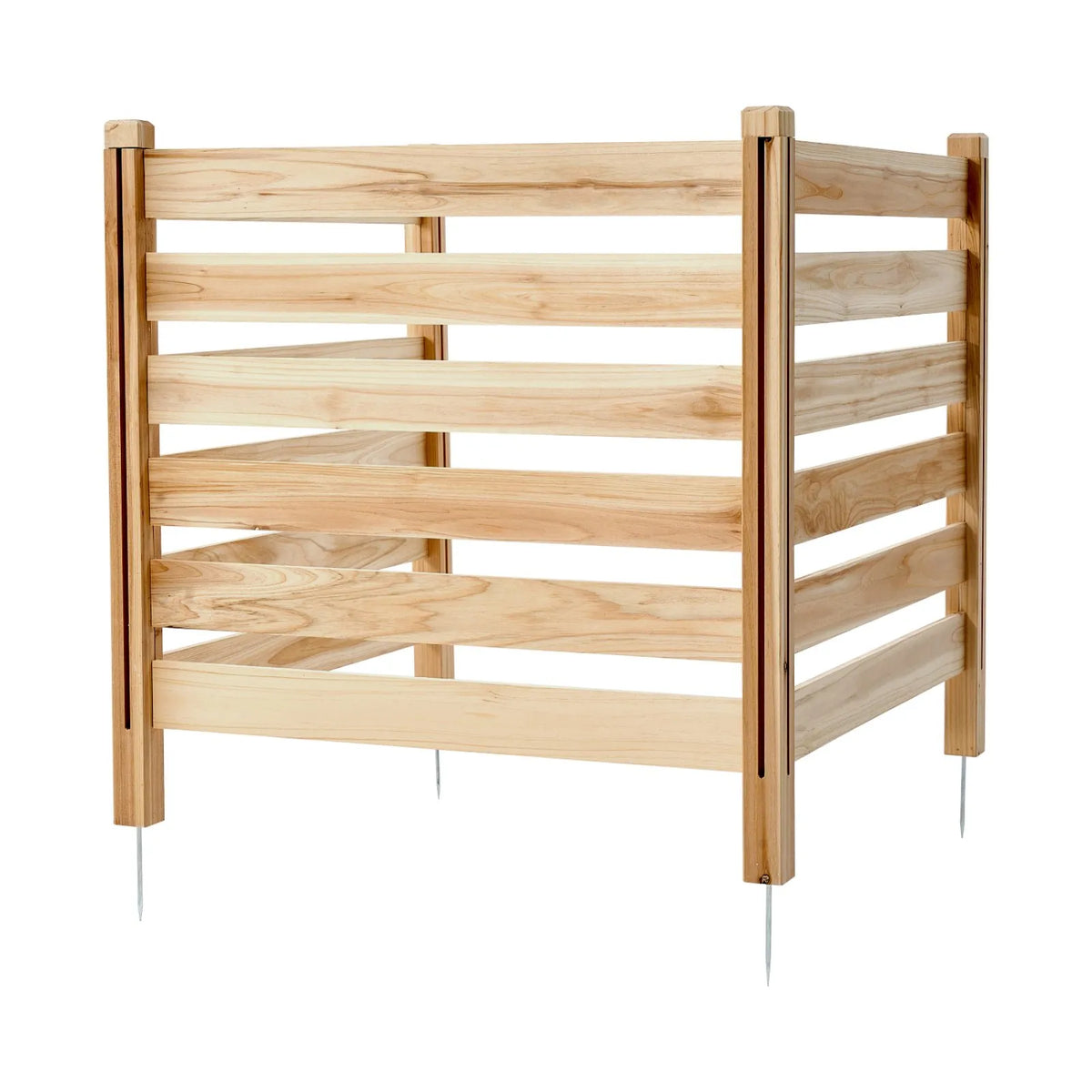 Wooden Privacy Fence, 3 Panels, Slatted, Air Conditioner Cover, 91 × 91 cm