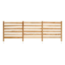 Koka privātuma žogs, 3 paneļi, lamelēts, gaisa kondicioniera pārsegs, 91 × 91 см