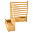 VEVOR koka privātuma žogs 914 × 1143 mm, 2 līstu paneļu masīvkoka āra aizslietnis ar 2 puķu kastēm un metāla mietiem, piemērots gaisa kondicioniera, atkritumu konteineru un dārza zonas norobežošanai pie baseina - ZEMLETES.LV