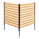 VEVOR koka privātuma žogs, 965 × 1067 mm, 2 paneļu lamelēts gaisa kondicioniera aizsegs ar metāla mietiņiem, vienkārša DIY uzstādīšana, āra atkritumu tvertnes slēpnis dārza dekorēšanai
