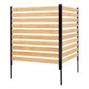 VEVOR koka privātuma žogs, 965 × 1067 mm, 2 paneļu lamelēts gaisa kondicioniera aizsegs ar metāla mietiņiem, vienkārša DIY uzstādīšana, āra atkritumu tvertnes slēpnis dārza dekorēšanai