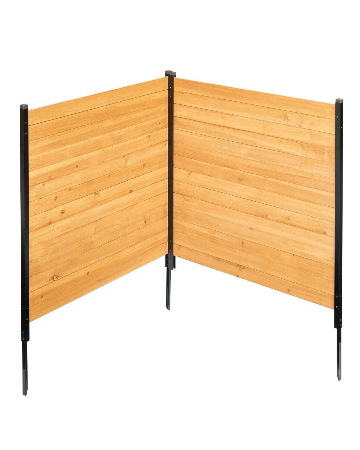 VEVOR koka privātuma žogs, 965 x 1067 mm, 2 paneļu masīvs gaisa kondicioniera aizsargžogs ar metāla mietiņiem, viegla DIY uzstādīšana, āra atkritumu tvertnes aizsegs dārza dekorēšanai - ZEMLETES.LV