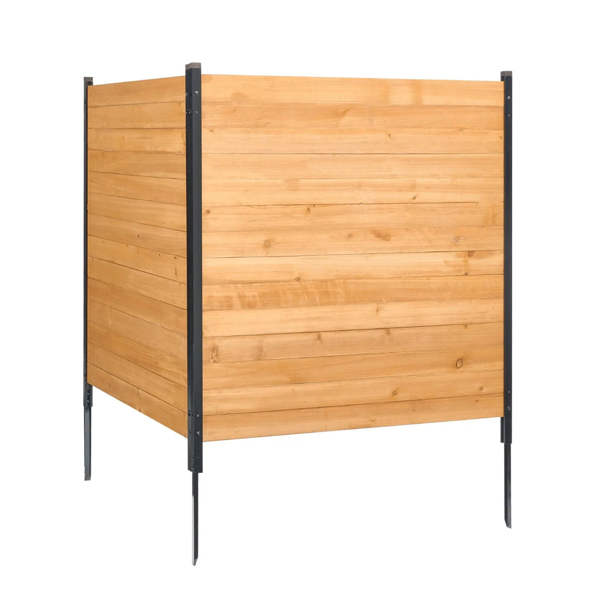 VEVOR koka privātuma žogs, 965 x 1067 mm, 2 paneļu masīvs gaisa kondicioniera aizsargžogs ar metāla mietiņiem, viegla DIY uzstādīšana, āra atkritumu tvertnes aizsegs dārza dekorēšanai - ZEMLETES.LV