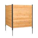 VEVOR koka privātuma žogs, 965 x 1067 mm, 2 paneļu masīvs gaisa kondicioniera aizsargžogs ar metāla mietiņiem, viegla DIY uzstādīšana, āra atkritumu tvertnes aizsegs dārza dekorēšanai - ZEMLETES.LV