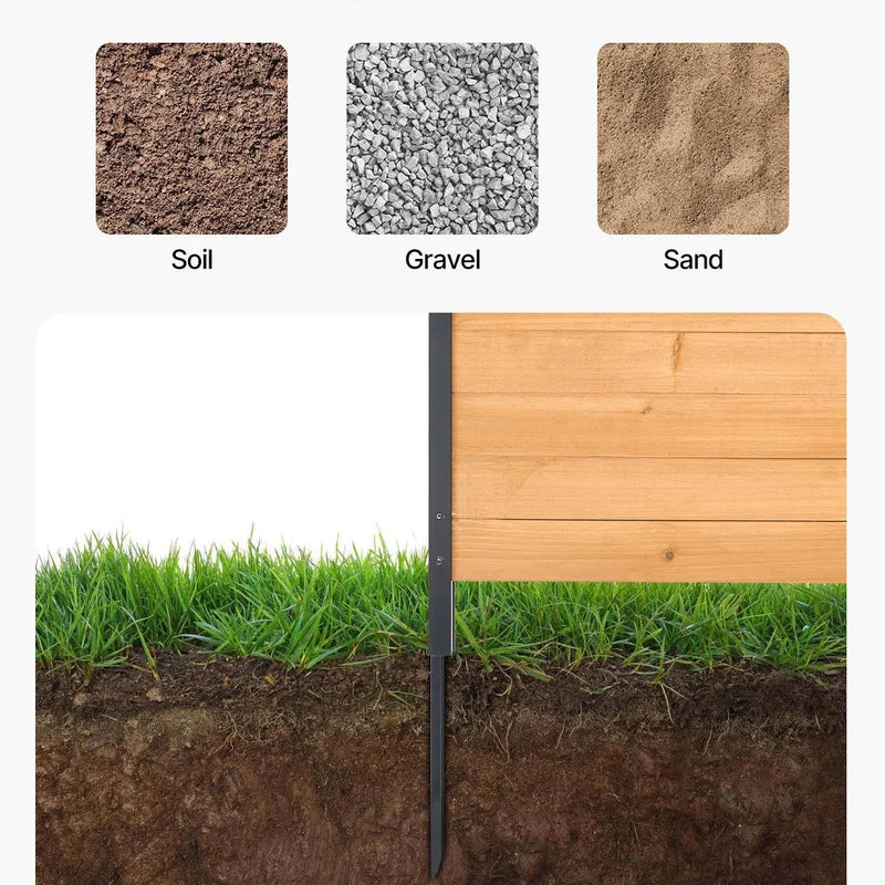 VEVOR koka privātuma žogs, 965 x 1067 mm, 2 paneļu masīvs gaisa kondicioniera aizsargžogs ar metāla mietiņiem, viegla DIY uzstādīšana, āra atkritumu tvertnes aizsegs dārza dekorēšanai - ZEMLETES.LV
