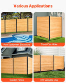 VEVOR koka privātuma žogs, 965 x 1067 mm, 2 paneļu masīvs gaisa kondicioniera aizsargžogs ar metāla mietiņiem, viegla DIY uzstādīšana, āra atkritumu tvertnes aizsegs dārza dekorēšanai - ZEMLETES.LV
