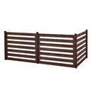 VEVOR koka privātuma žogs 1230 × 945 mm, 3 paneļu masīvkoka āra aizslietnis ar metāla mietiem un tērauda rāmi, piemērots gaisa kondicioniera, atkritumu konteineru un dārza zonas norobežošanai pie baseina - ZEMLETES.LV