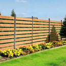VEVOR koka privātuma žogs 1219 × 1244 × 1219 mm, 2 paneļu āra koka aizslietnis ar metāla mietiem un tērauda rāmi, piemērots kondicionieriem, atkritumu konteineriem, dārzam un baseinam - ZEMLETES.LV