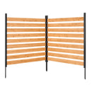 VEVOR koka privātuma žogs 1219 × 1244 × 1219 mm, 2 paneļu āra koka aizslietnis ar metāla mietiem un tērauda rāmi, piemērots kondicionieriem, atkritumu konteineriem, dārzam un baseinam - ZEMLETES.LV