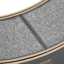 VEVOR kaķu skriešanas ritenis, 132 cm koka trenažieris telpām kaķēniem un kaķiem līdz 12,7 kg, kaķu skrejceļš ar paklājotu skriešanas virsmu un bloķēšanas mehānismu, kluss fitnesa un veselības rotaļlieta, melns.