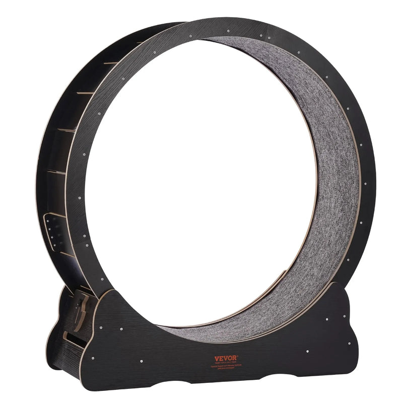 VEVOR koka kaķu skriešanas ritenis ar noņemamu paklāju un rotaļlietu, 110 cm liels trenažieris skriešanai, iešanai un treniņiem telpās, piemērots vairumam kaķu