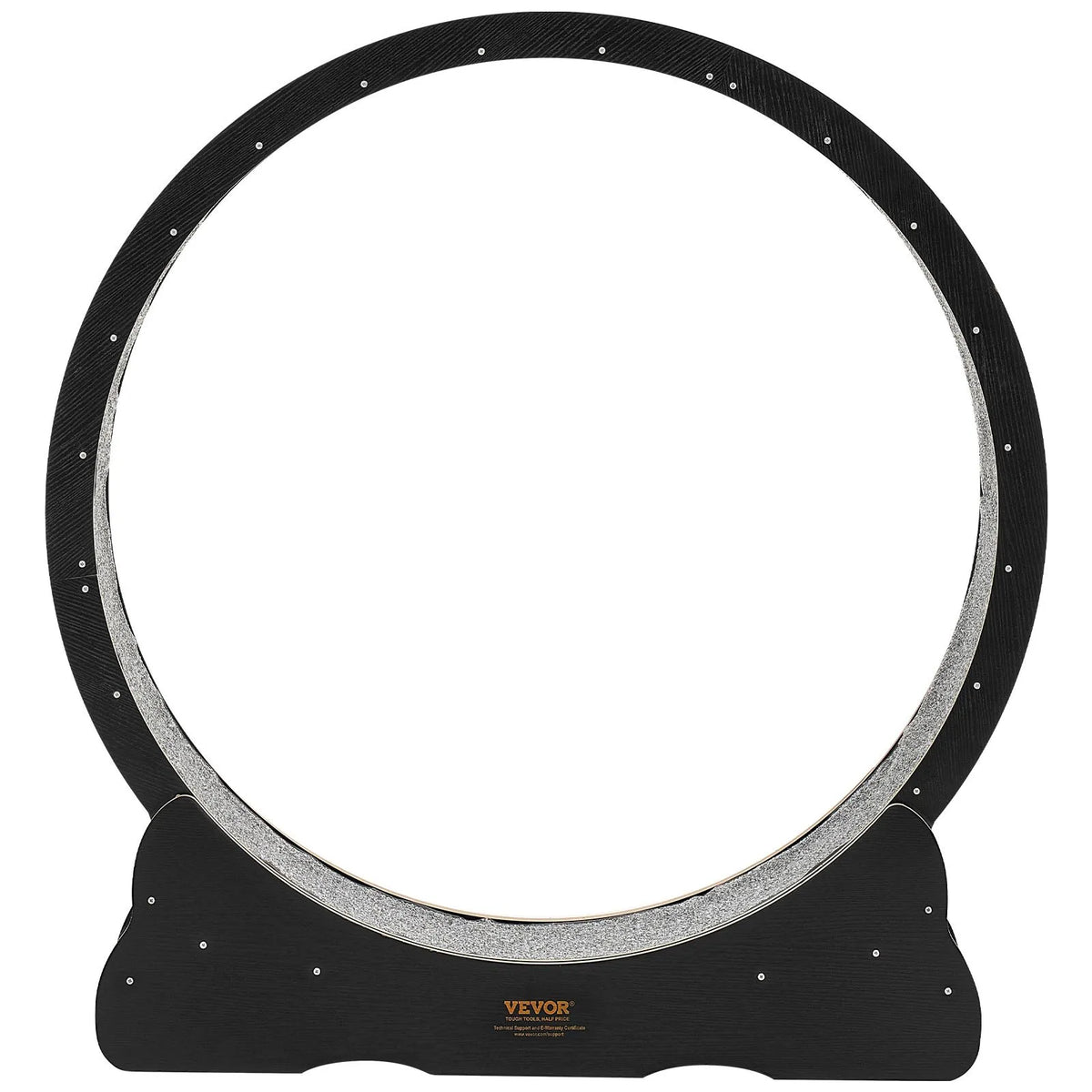 VEVOR Cat Exercise Wheel 120 cm, Wooden, with Mat and Locking Mechanism, for Cats up to 12.7 kg, Black