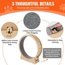 VEVOR Koka kaķu skriešanas ritenis, 132 cm, trokšņu slāpējošs, piemērots visiem izmēriem