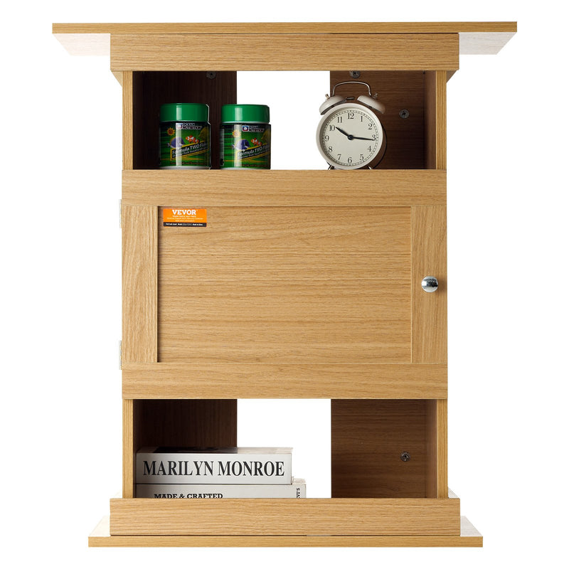VEVOR 75 litru akvārija statīvs ar skapīti un glabātuvi, MDF, gaišā koka krāsā