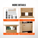 VEVOR 75 litru akvārija statīvs ar skapīti un glabātuvi, MDF, gaišā koka krāsā