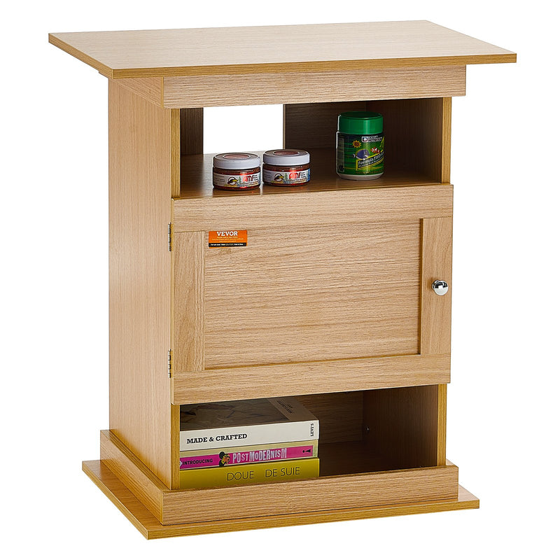 VEVOR 75 litru akvārija statīvs ar skapīti un glabātuvi, MDF, gaišā koka krāsā
