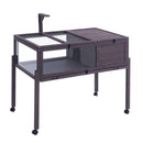 VEVOR koka bruņurupuču mājiņa ar ritenīšiem lietošanai iekštelpās un ārā - piemērota arī čūskām