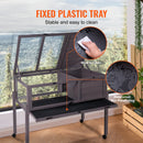 VEVOR koka bruņurupuču mājiņa ar ritenīšiem lietošanai iekštelpās un ārā - piemērota arī čūskām