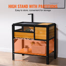 VEVOR koka bruņurupuča māja, 965 × 610 × 330 mm, 2 istabas, piemērota bruņurupučiem, ķirzakām, čūskām un citiem maziem rāpuļiem