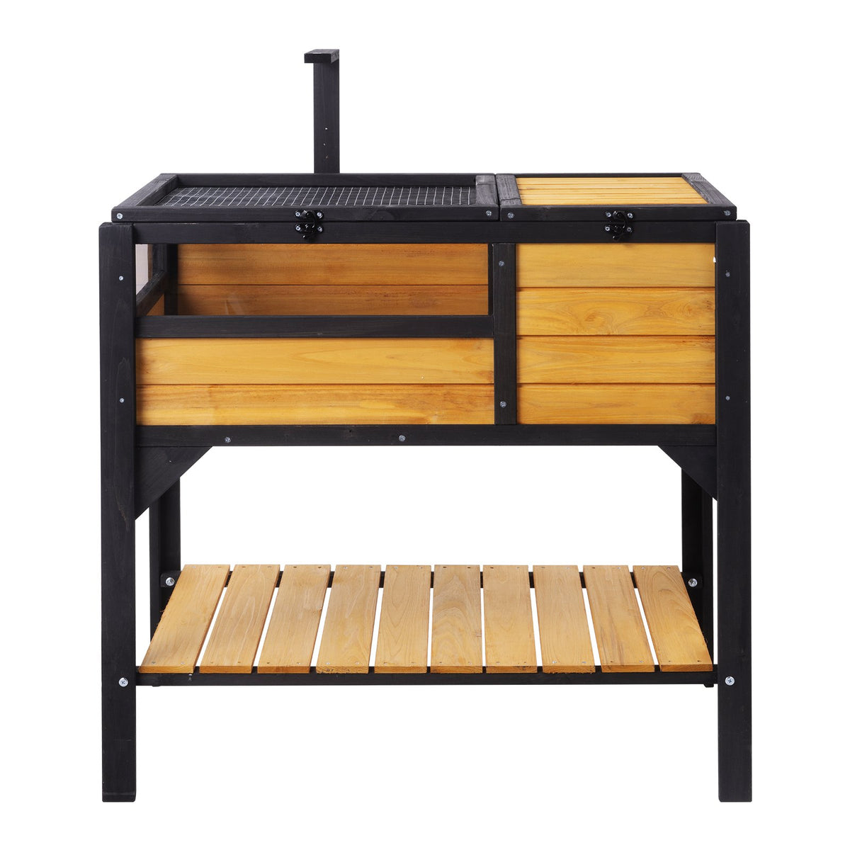 VEVOR puidust kilpkonna- ja roomajamaja 2 sektsiooniga, 96,5 × 61 × 33 cm