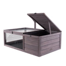 VEVOR Koka bruņurupuču māja 2 nodalījumi 96x61x33 cm, piemērota iekštelpām un ārtelpām