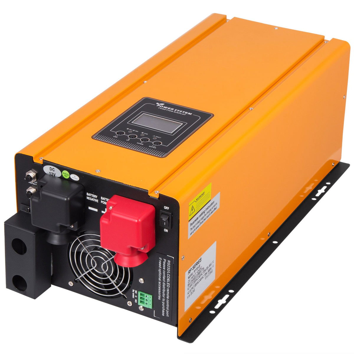 VEVOR 3000 W Pure Sine Wave Power Inverter (Max. 9000 W), 12 V DC to 110 V AC Off-Grid Power Converter with Battery Charger, LCD Display and Low Frequency Solar Inverter