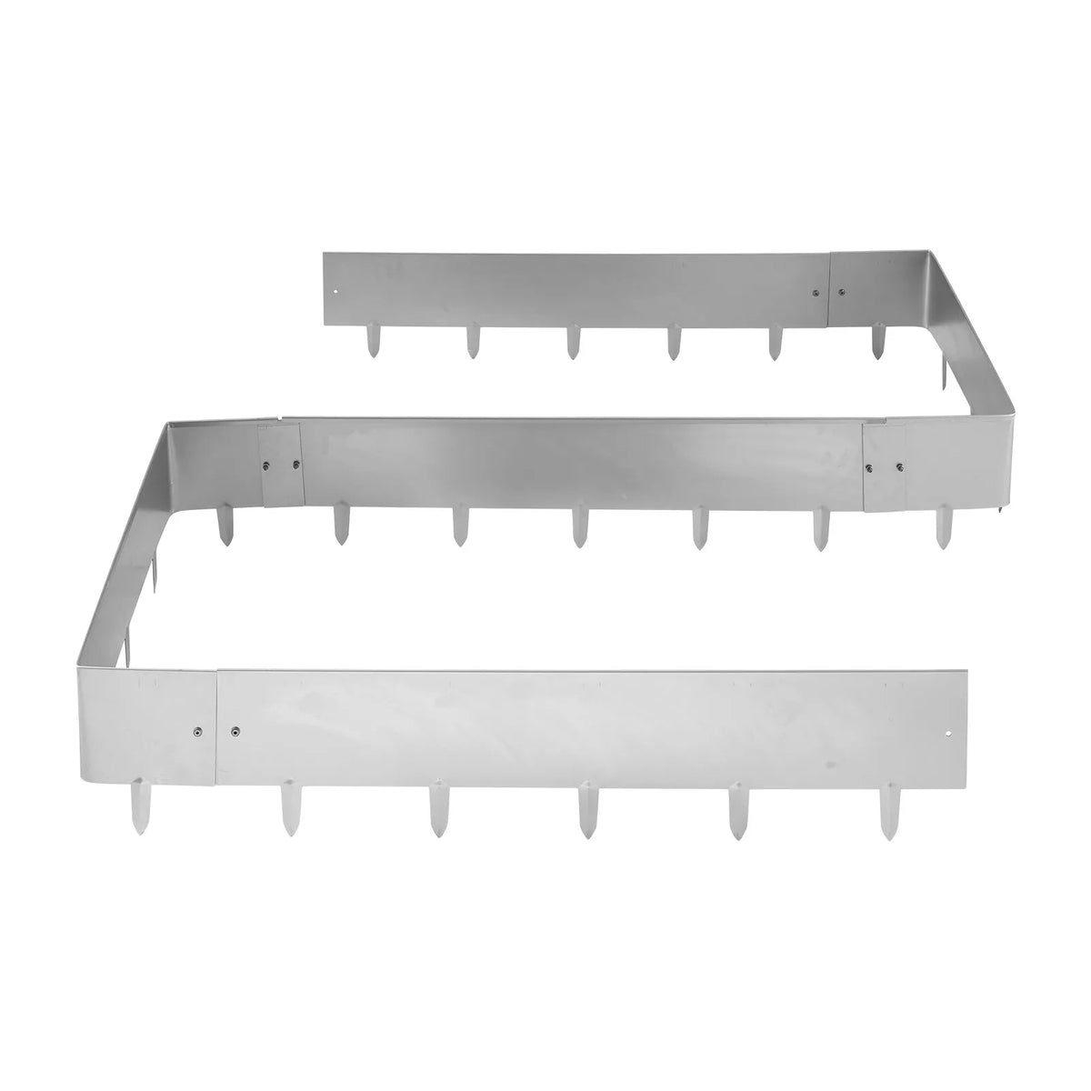 VEVOR kortena tērauda dārza apmales 10 gab. komplekts 100 × 23 cm ar 11 savienojuma plāksnēm, viegli uzstādāmas metāla apmales puķu dobēm, celiņiem un dārza zonām - ZEMLETES.LV