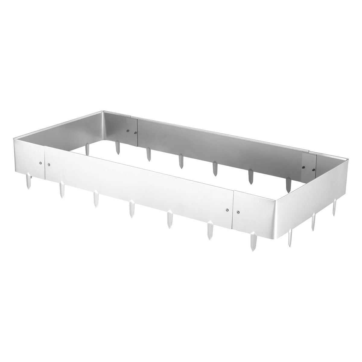 VEVOR kortena tērauda dārza apmales 10 gab. komplekts 100 × 23 cm ar 11 savienojuma plāksnēm, viegli uzstādāmas metāla apmales puķu dobēm, celiņiem un dārza zonām - ZEMLETES.LV