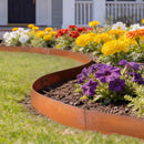 VEVOR kortena tērauda dārza apmales, 6 gab., 1016 × 152 mm metāla apmales ainavu veidošanai ar 8 savienojuma plāksnēm, lokāma metāla dārza apmale puķu dobēm, pagalma un celiņu norobežošanai, rūsas efekta tērauds