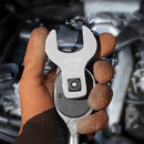 "Crowfoot" tipa atslēgu komplekts, 12,7 mm pieslēgums, 14 gab., SAE (26,9-50,8 mm) ar uzglabāšanas paliktni, 40Cr materiāls ar lāzergravētiem izmēriem, piemērots mehāniskiem remontiem un apkopei