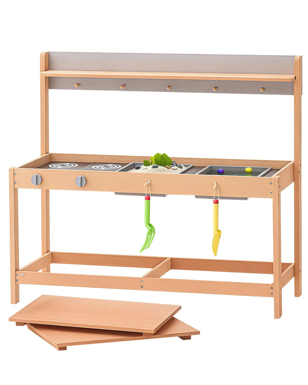 VEVOR Wooden Outdoor Mud Kitchen–Shop for Kids with Stove and Sink, 100 cm