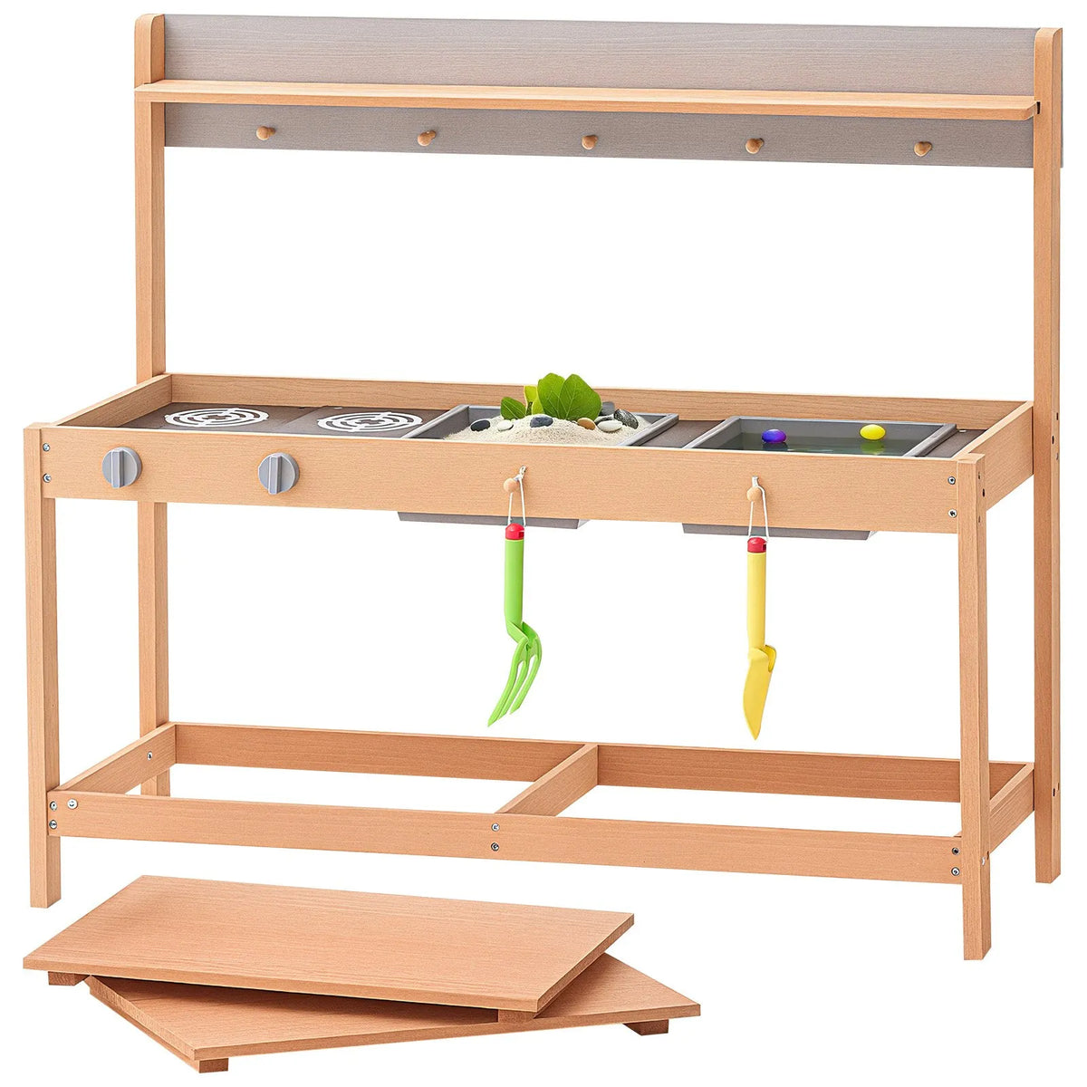 VEVOR Wooden Outdoor Mud Kitchen–Shop for Kids with Stove and Sink, 100 cm