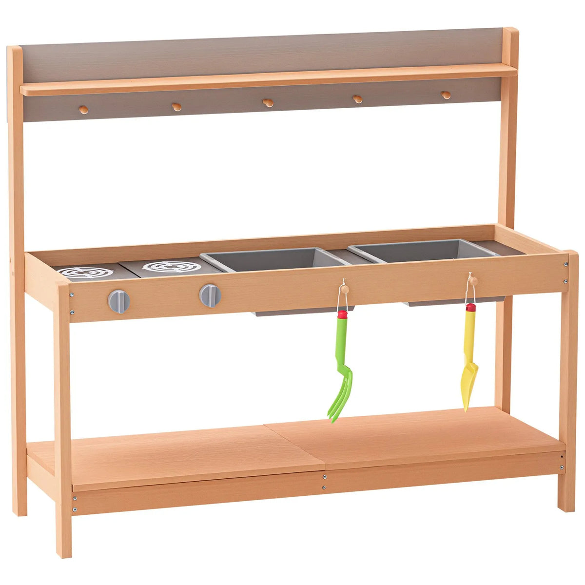 VEVOR Wooden Outdoor Mud Kitchen–Shop for Kids with Stove and Sink, 100 cm