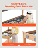 VEVOR koka virtuve bērniem ar piederumiem, āra rotaļu virtuve–veikaliņš lomu spēlēm ar plīti un izlietni zēniem un meitenēm