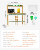 VEVOR koka virtuve bērniem, āra rotaļu virtuves komplekts lomu spēlēm