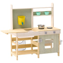 VEVOR koka āra virtuve bērniem, rotaļu virtuvītes komplekts lomu spēlēm