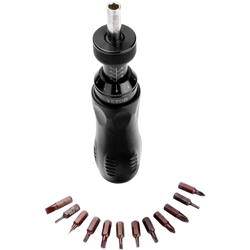 Regulējams griezes skrūvgriezis 1/4", 1,13–7,91 N·m, solis 0,11 N·m