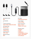 VEVOR endoskopiskā kamera 1920P HD boroskops Android un IOS ierīcēm ar 15 m kabeli